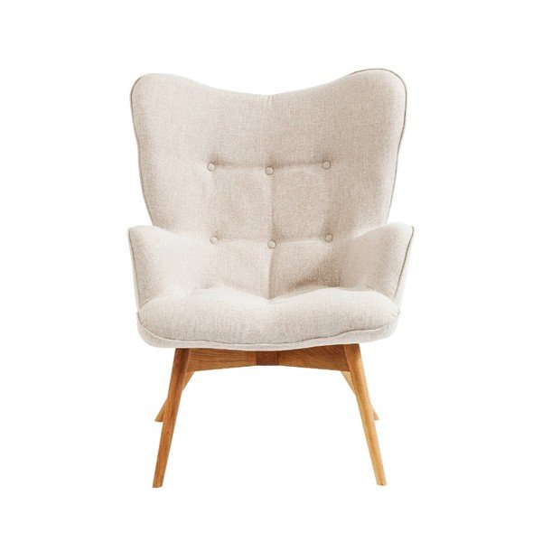 Fotoliu Kare Design Vicky Ecru, alb-image-1