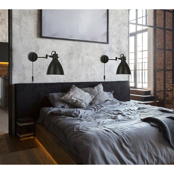 Aplică de perete neagră din metal Espera – Candellux Lighting-image-1