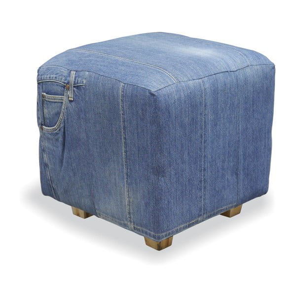 Scaun din lemn de tec Bluebone Denim, 35 x 40 cm