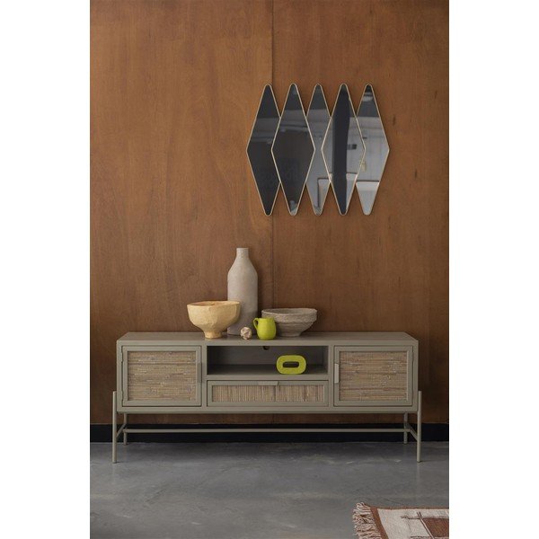 Comodă TV neagră din lemn de brad 148x60x38 cm Yasu – Dutchbone-image-1