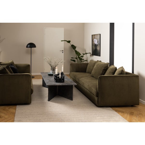 Măsuță de cafea neagră din marmură 70x140 cm Vega – Actona-image-2