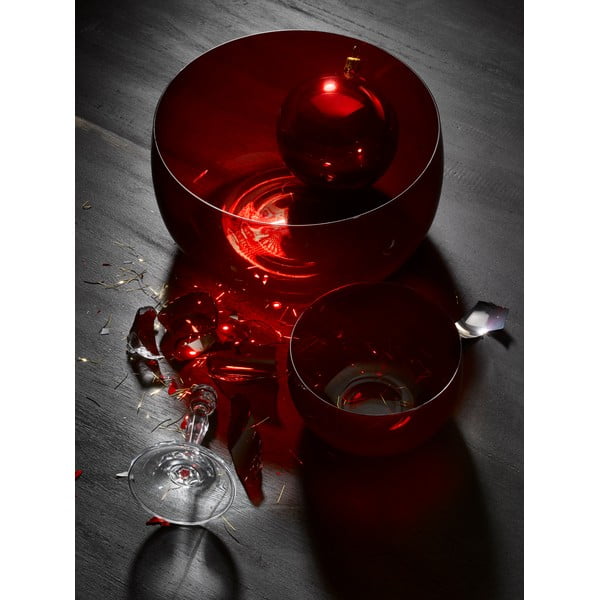 Set 6 boluri din sticlă Crystalex Extravagance, ø 21,95 cm, roșu