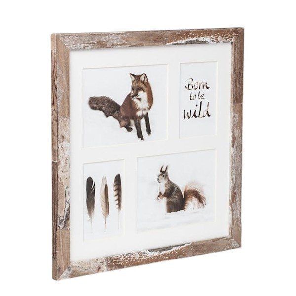 Ramă foto pentru 4 fotografii Styler Bergen, 39 x 39 cm, maro