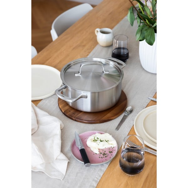 Cratiță cu capac din oțel inoxidabil 4 l adecvată pentru plita cu inducție Lucca 3.0 – FABINI-image-2