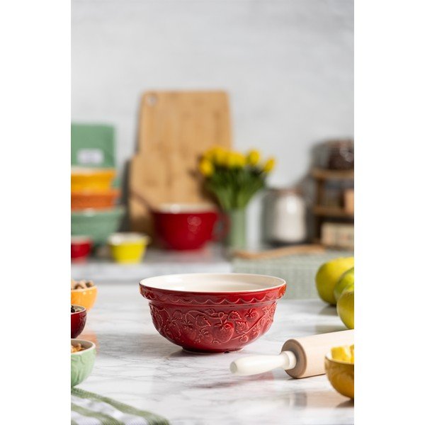 Bol roșu din gresie ø 21 cm Fruits Strawberry – Mason Cash-image-1
