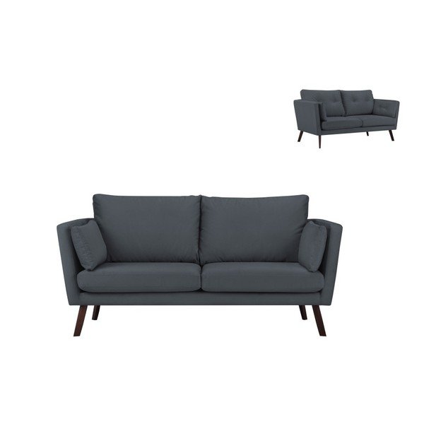 Canapea cu 3 locuri Mazzini Sofas Cotton, gri închis-image-1