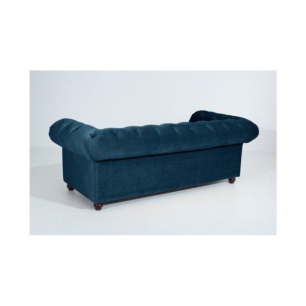 Canapea Max Winzer Orleans Velvet, 216 cm, albastru-image-4