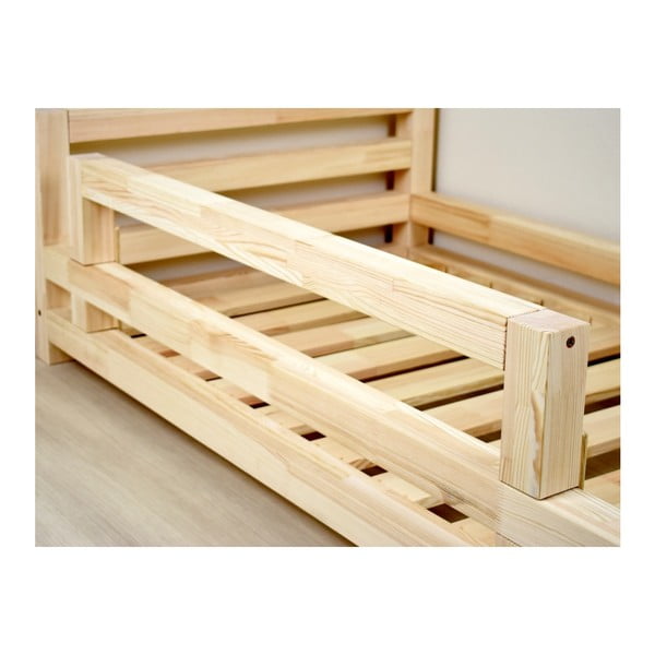 Panouri laterale din lemn de pin pentru patul Benlemi Safety, lungime 90 cm, turcoaz-image-1