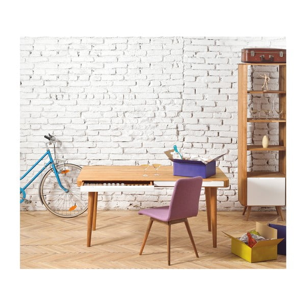 Birou din lemn de stejar Gazzda Ena, 140 x 60 cm-image-2