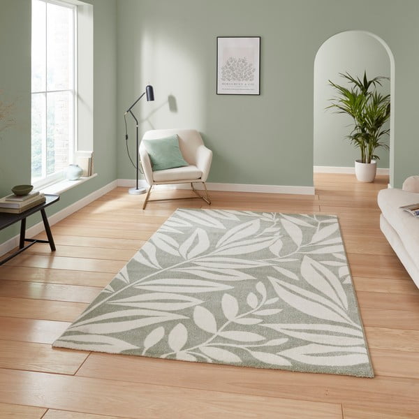 Covor verde deschis 120x170 cm Sorral Leaves  – Catherine Lansfield-image-2