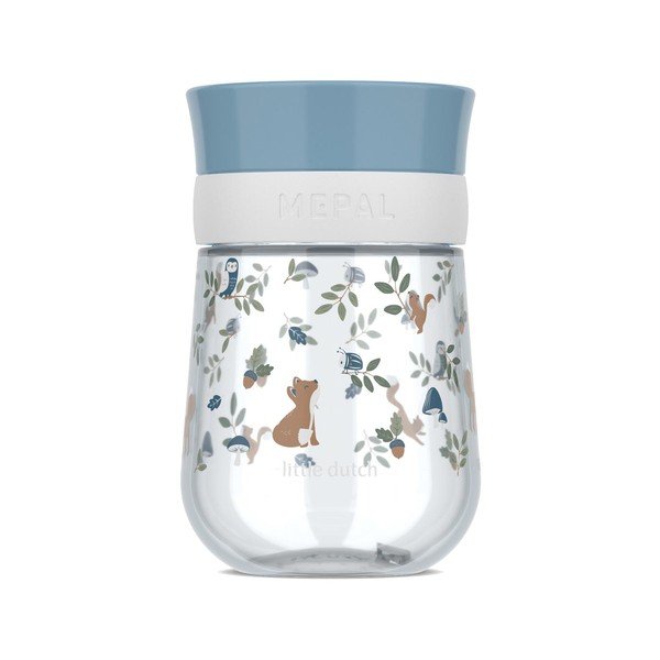 Cană pentru copii albastru-deschis din plastic 300 ml Forest Friends – Mepal