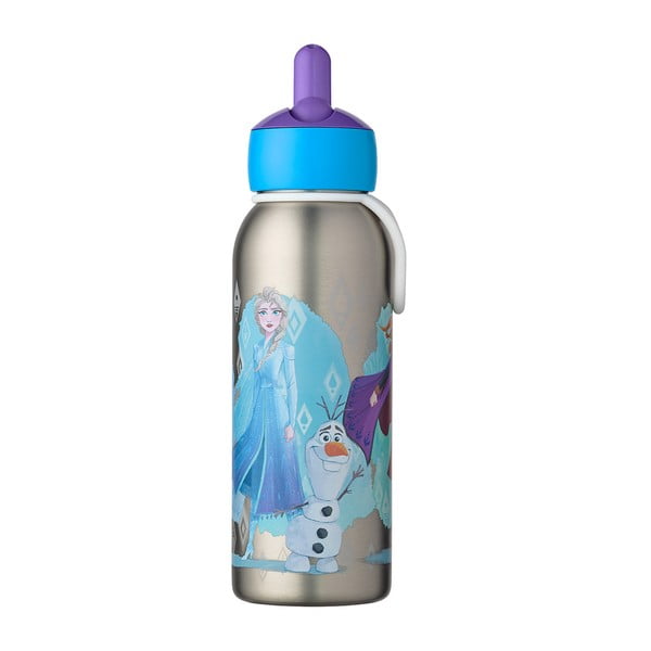 Sticlă pentru copii argintie din oțel inoxidabil 350 ml Frozen 2 – Mepal-image-2
