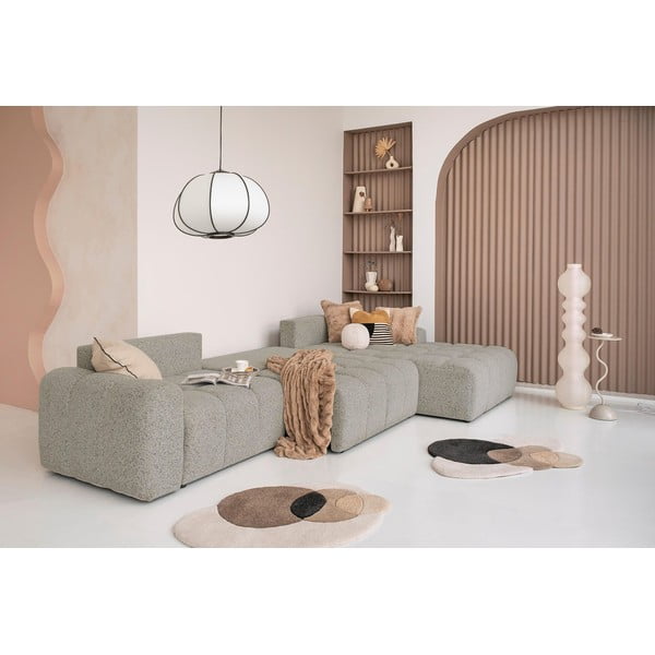 Colțar modular maro deschis extensibil/cu spațiu de depozitare (cu colț pe partea dreaptă) Lulu – Miuform-image-1