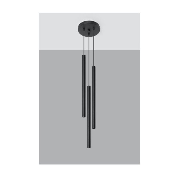 Lustră neagră din metal ø 20 cm Fideus – Sollux-image-3