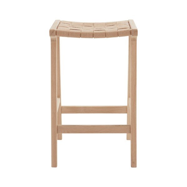 Set de scaune de bar în culoare naturală 2 buc. din lemn de stejar (înălțime șezut 65 cm) Norrebro – Jotex-image-2