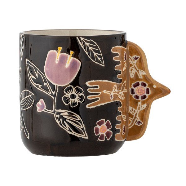 Cești maro închis 4 buc. pentru latte din gresie ceramică 325 ml Vivielle – Bloomingville-image-2