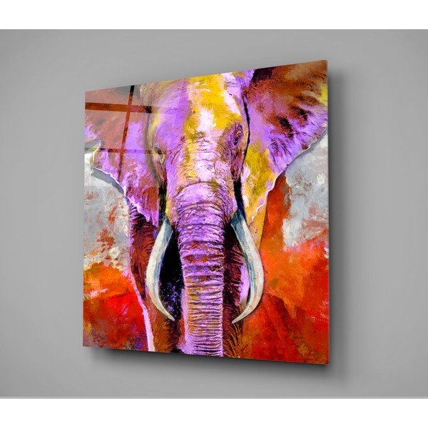 Tablou din sticlă Insigne Revenge of the Elephant, 40 x 40 cm-image-3