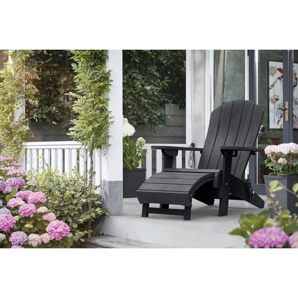 Șezlong de grădină Keter Adirondack, gri închis-image-1