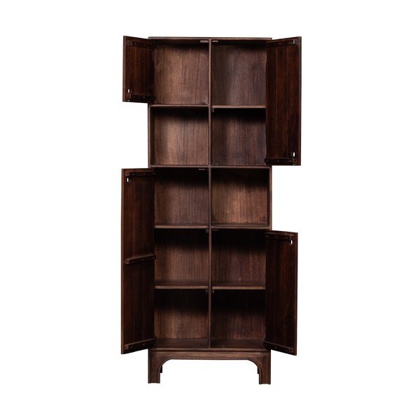 Dulap maro închis din lemn de mango 75x210x45 cm Staes – WOOOD-image-2