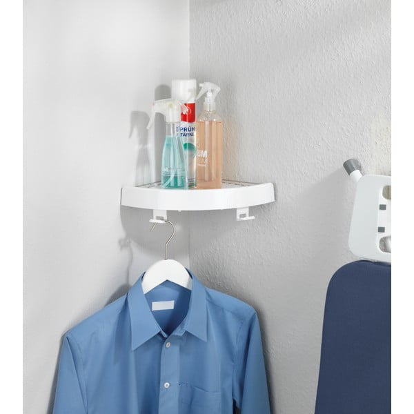 Raft pentru baie alb de colț autoadeziv din plastic Quick-Fit – Allstar-image-3