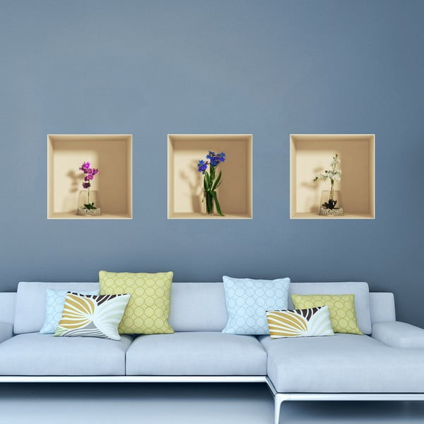 Set 3 autocolante cu efect 3D Ambiance Orchids-image-3