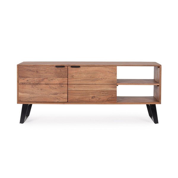 Comodă TV în culoare naturală din lemn de acacia 145x60x40 cm Isar – Bizzotto