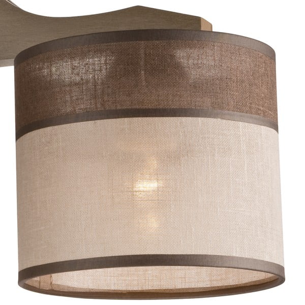 Plafonieră maro închis cu abajur textil ø 16 cm Andrea – LAMKUR-image-4