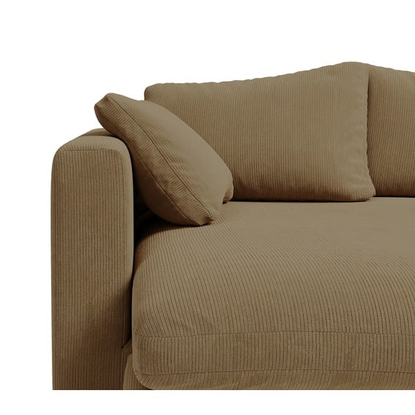 Colțar din catifea reiată bej (partea stângă) Comfy – Scandic-image-3