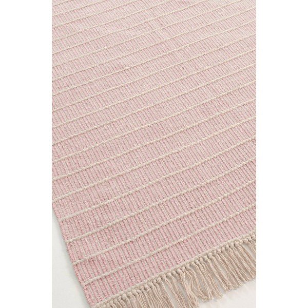 Covor tip traversă roz țesut manual din bumbac 80x150 cm Irma – Jotex-image-4