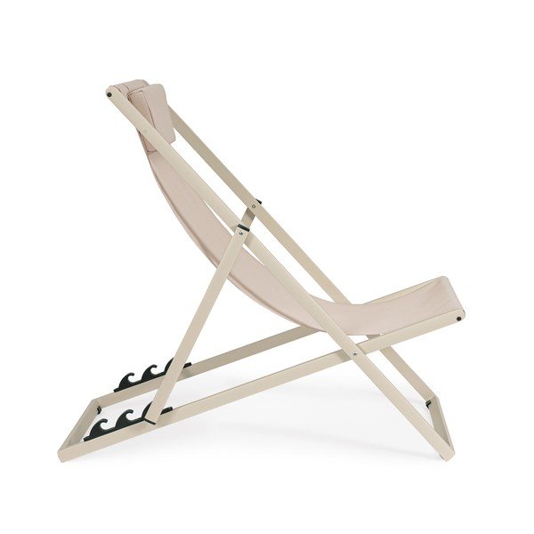 Șezlong de grădină bej din metal Taylor – Bizzotto-image-2