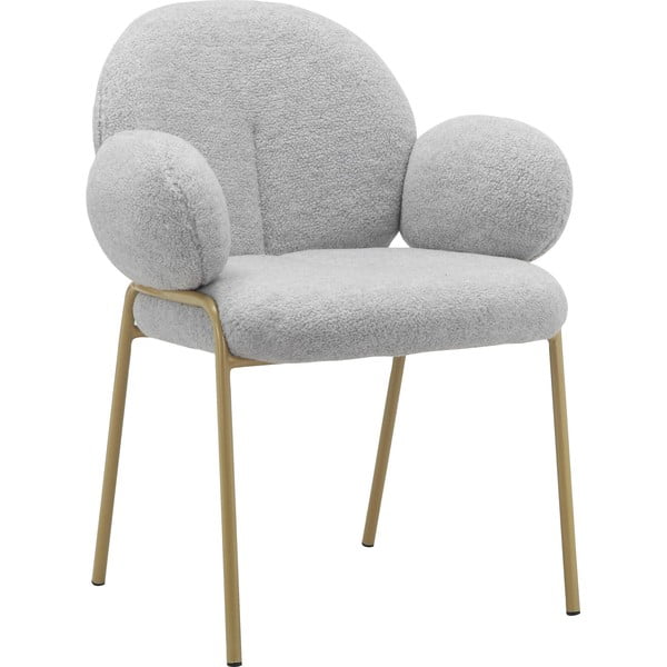 Set de scaune de sufragerie gri deschis cu cotiere 2 buc. tapițat Iwama – Støraa