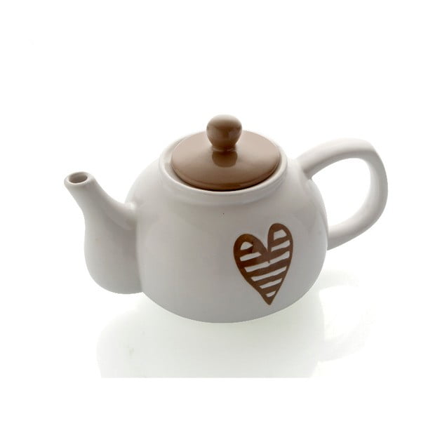 Ceainic din ceramică Brandani Heartbeat, gri