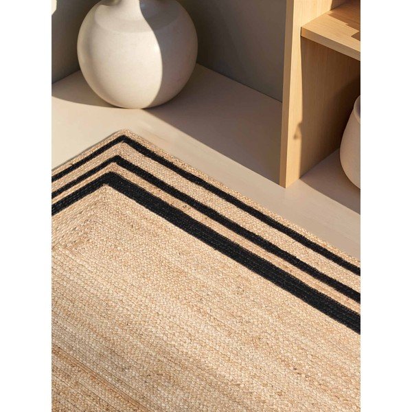 Covor negru/în culoare naturală țesut manual din iută 160x230 cm Jutta – Hanse Home-image-3