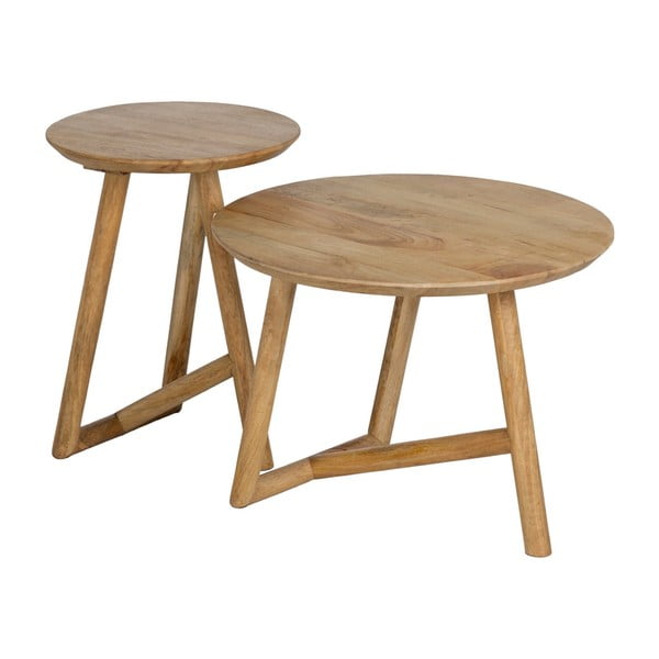 Măsuță de cafea în culoare naturală rotundă din lemn de mango ø 60 cm Mao – Ixia-image-2