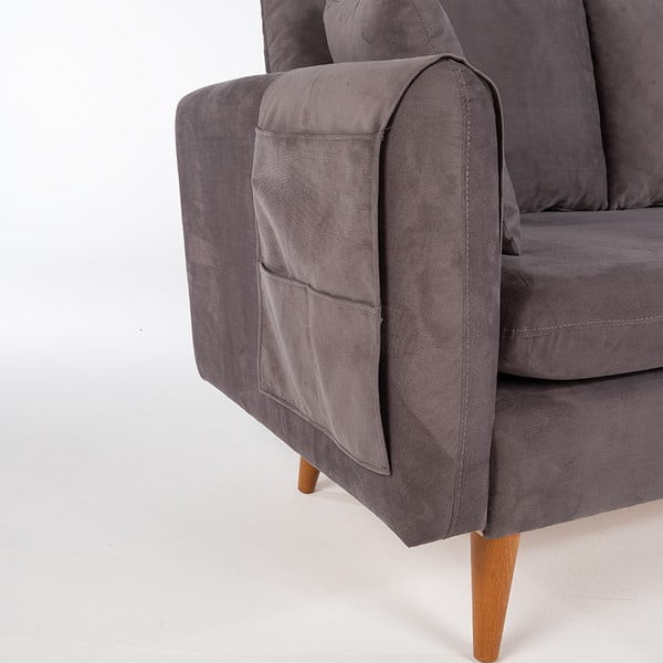 Canapea gri închis 215 cm Sofia – Balcab Home-image-1