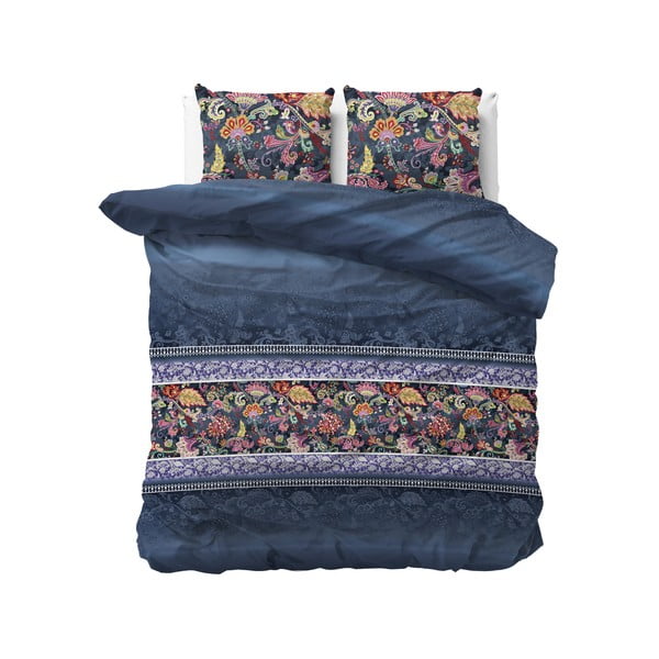 Lenjerie pentru pat dublu Sleeptime Paisley, 200 x 220 cm, albastru