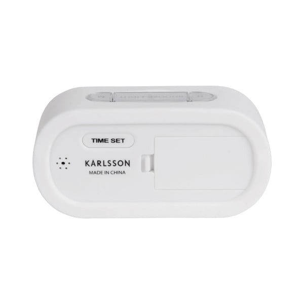 Ceas cauciucat cu alarmă Karlsson Gummy, alb-image-2