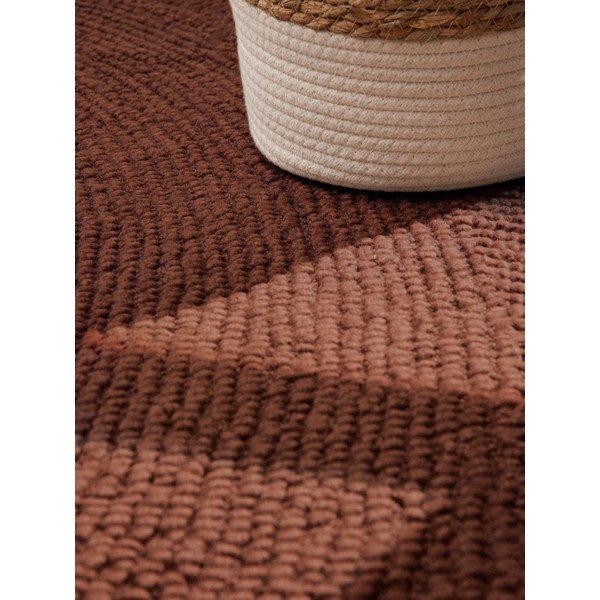 Covor cărămiziu țesut manual din lână 160x230 cm Calmio – Hanse Home-image-4