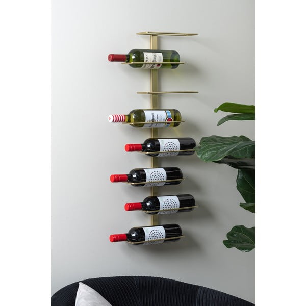 Raft pentru sticle de vin auriu de perete din metal număr sticle 8  Float  – PT LIVING-image-1