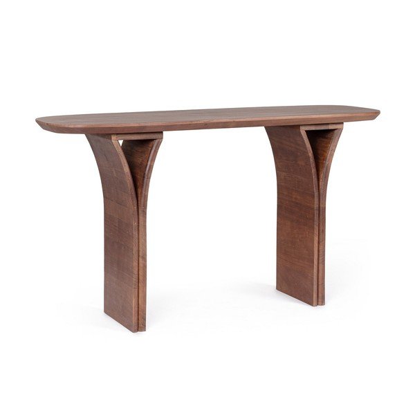 Masă consolă în culoare naturală închisă din lemn de mango 40x137 cm Dalton – Bizzotto