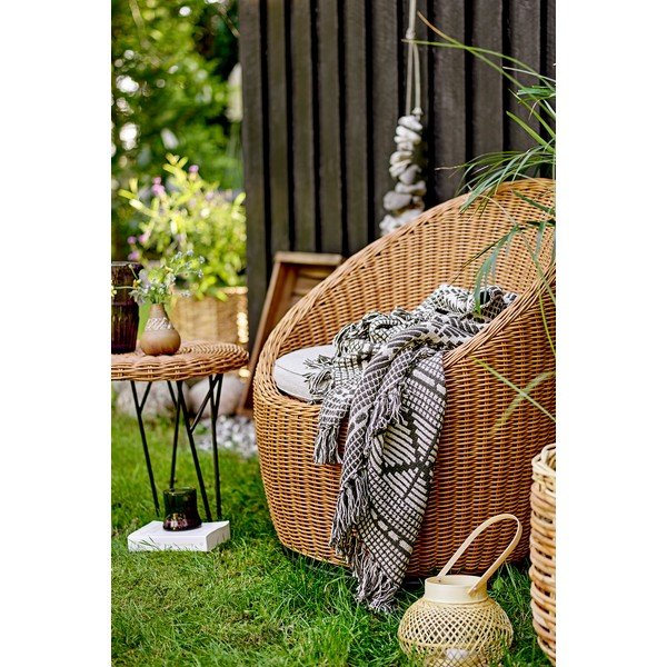 Măsuță auxiliară rotundă din ratan artificial ø 46 cm Roccas – Bloomingville-image-1