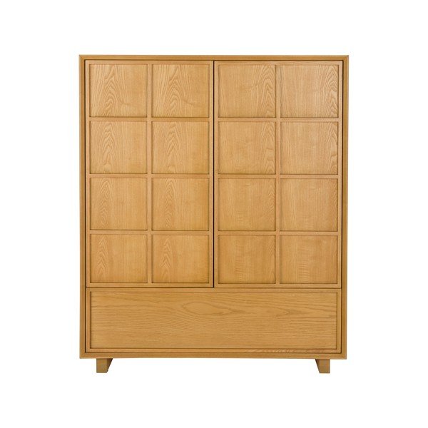 Dulap în culoare naturală din lemn de frasin 100x120x45 cm Raster – Zuiver