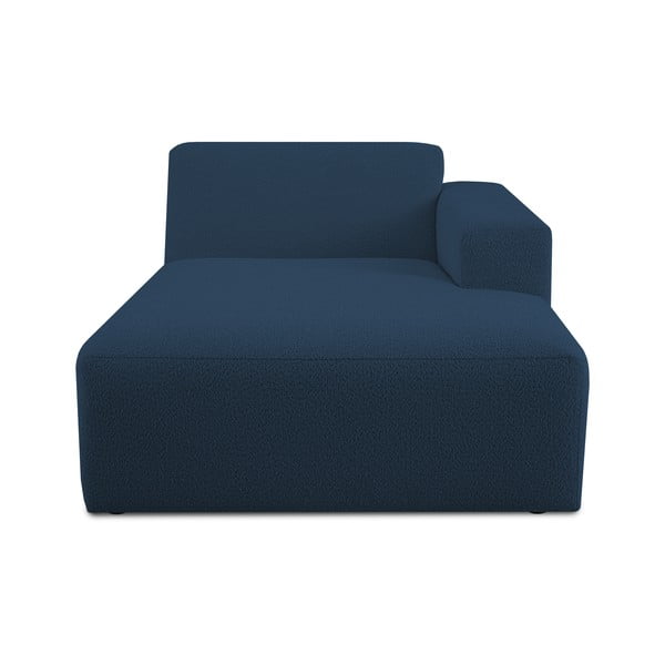 Modul pentru canapea albastru închis cu tapițerie din stofă bouclé (cu colț pe partea dreaptă) Roxy – Scandic