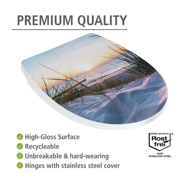 Capac WC 36,5 x 45 cm Easy-Close (cu închidere automată) Baltic – Wenko-image-3