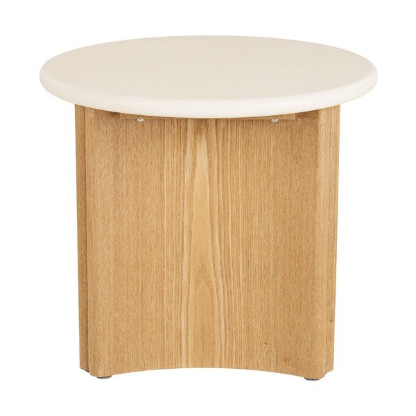 Măsuță auxiliară rotundă cu blat din beton ø 50 cm Motril – House Nordic-image-3
