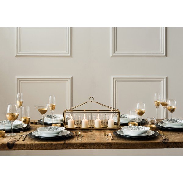 Set 4 pahare cu detalii aurii Premier Housewares Astrid, 240 ml-image-3