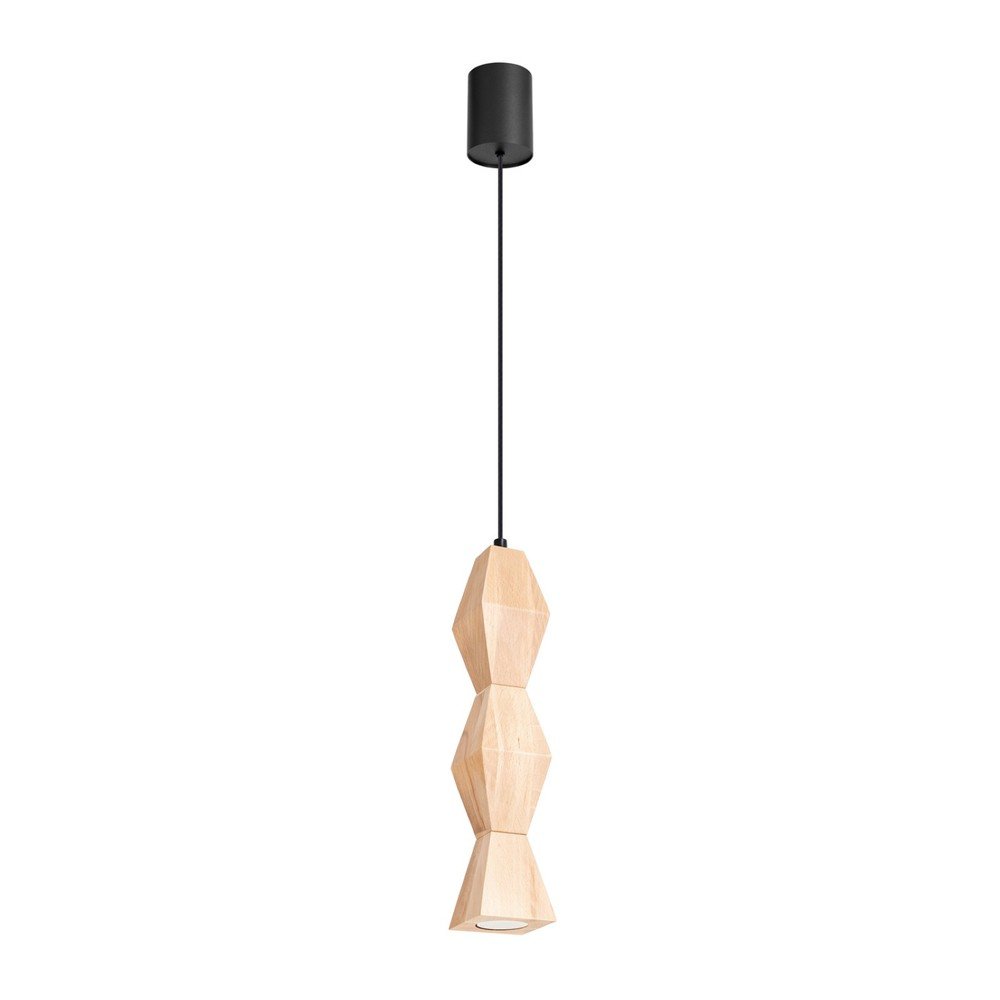 Lustră în culoare naturală din lemn de fag ø 8 cm Cubo – Sollux