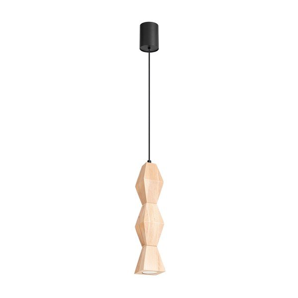 Lustră în culoare naturală din lemn de fag ø 8 cm Cubo – Sollux
