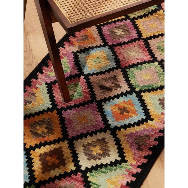 Covor tip traversă reversibil, țesut manual din lână 60x190 cm Kamal Zara – Nouristan-image-3