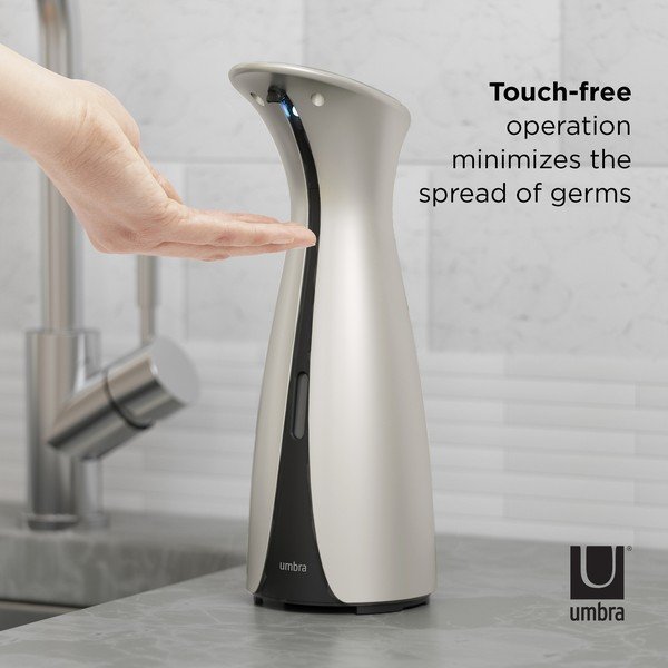 Dozator de săpun lichid argintiu automat 250 ml Otto – Umbra-image-1
